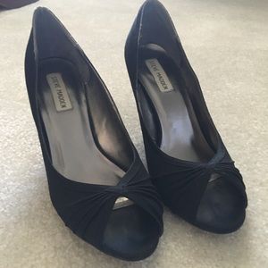 Steve Madden Peep Toe Sateen Shoes